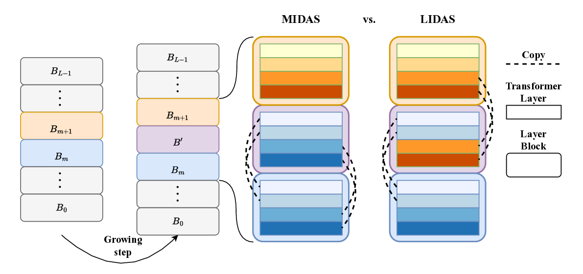 점진적 깊이 성장으로 트랜스포머 효율과 추론 성능 향상