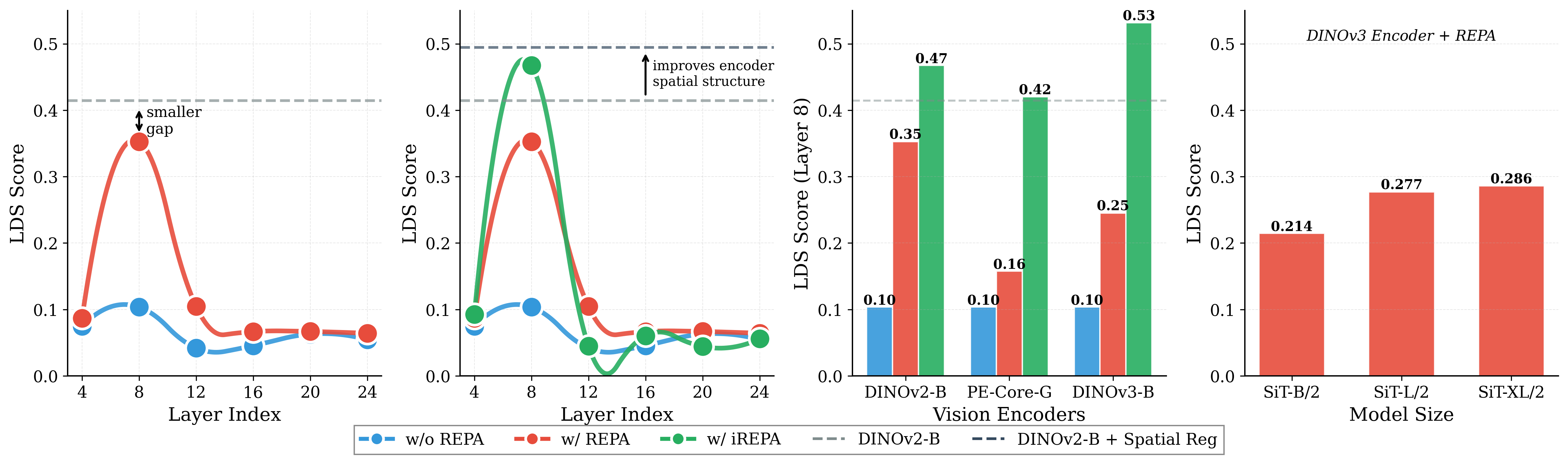 What matters for Representation Alignment: Global Information or Spatial Structure?