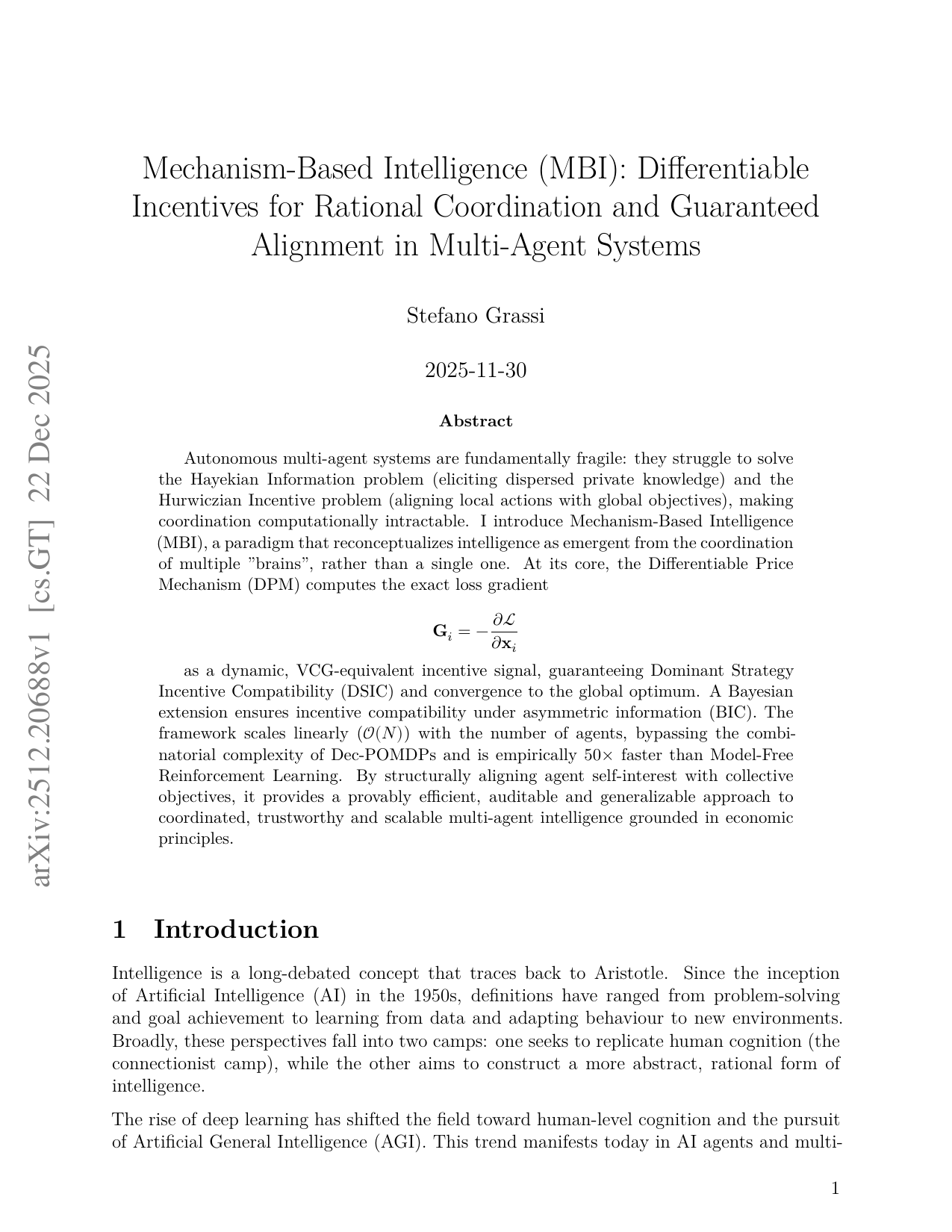다중 에이전트 협업을 위한 메커니즘 기반 인텔리전스와 차별가능 가격 메커니즘