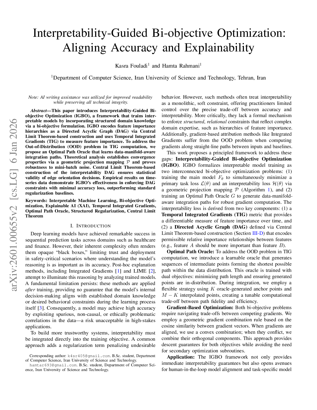 Interpretability-Guided Bi-objective Optimization: Aligning Accuracy and Explainability