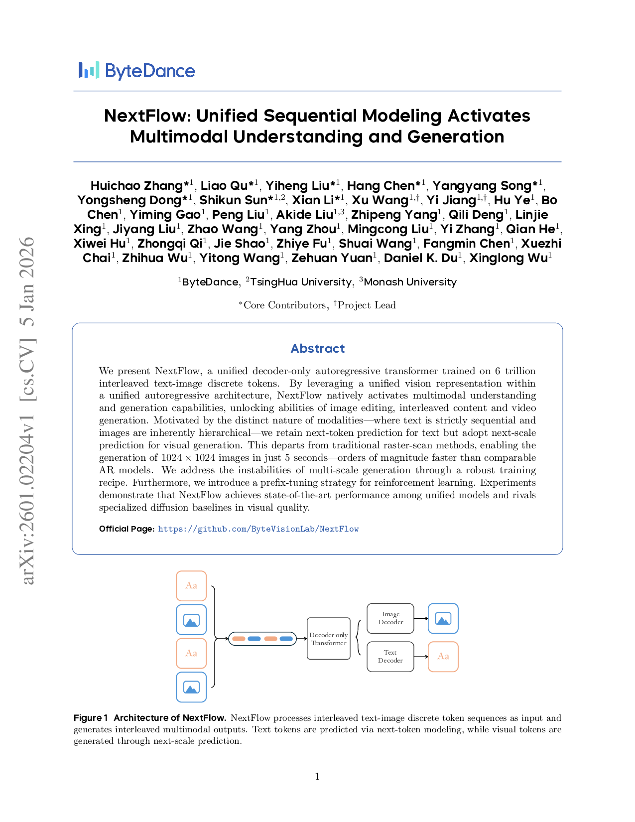 NextFlow: Unified Sequential Modeling Activates Multimodal Understanding and Generation