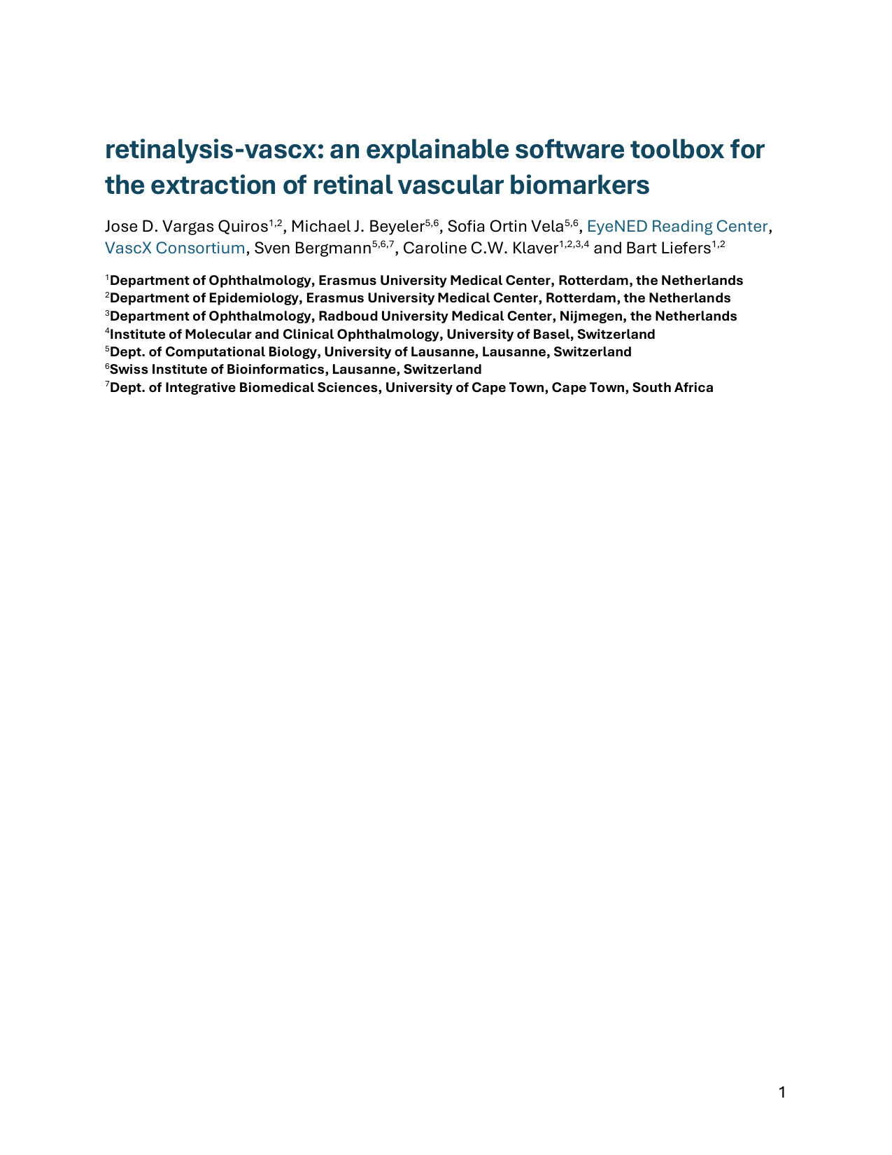 retinalysis-vascx: An explainable software toolbox for the extraction of retinal vascular biomarkers
