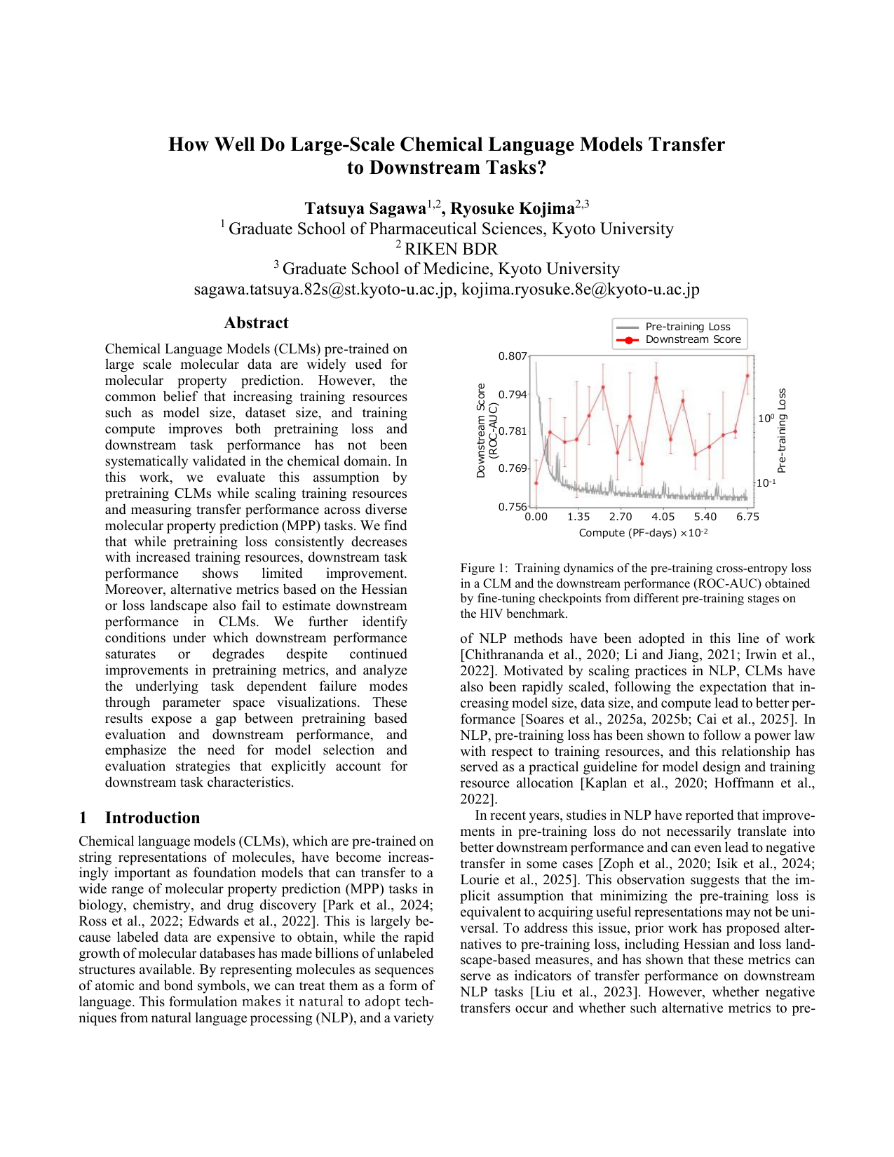 How Well Do Large-Scale Chemical Language Models Transfer to Downstream Tasks?