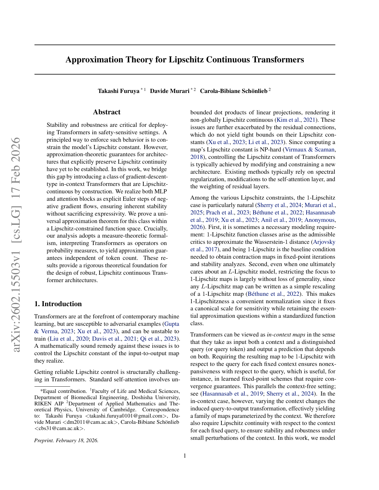 Approximation Theory for Lipschitz Continuous Transformers