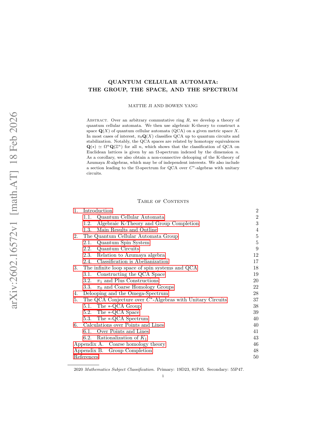 Quantum Cellular Automata: The Group, the Space, and the Spectrum