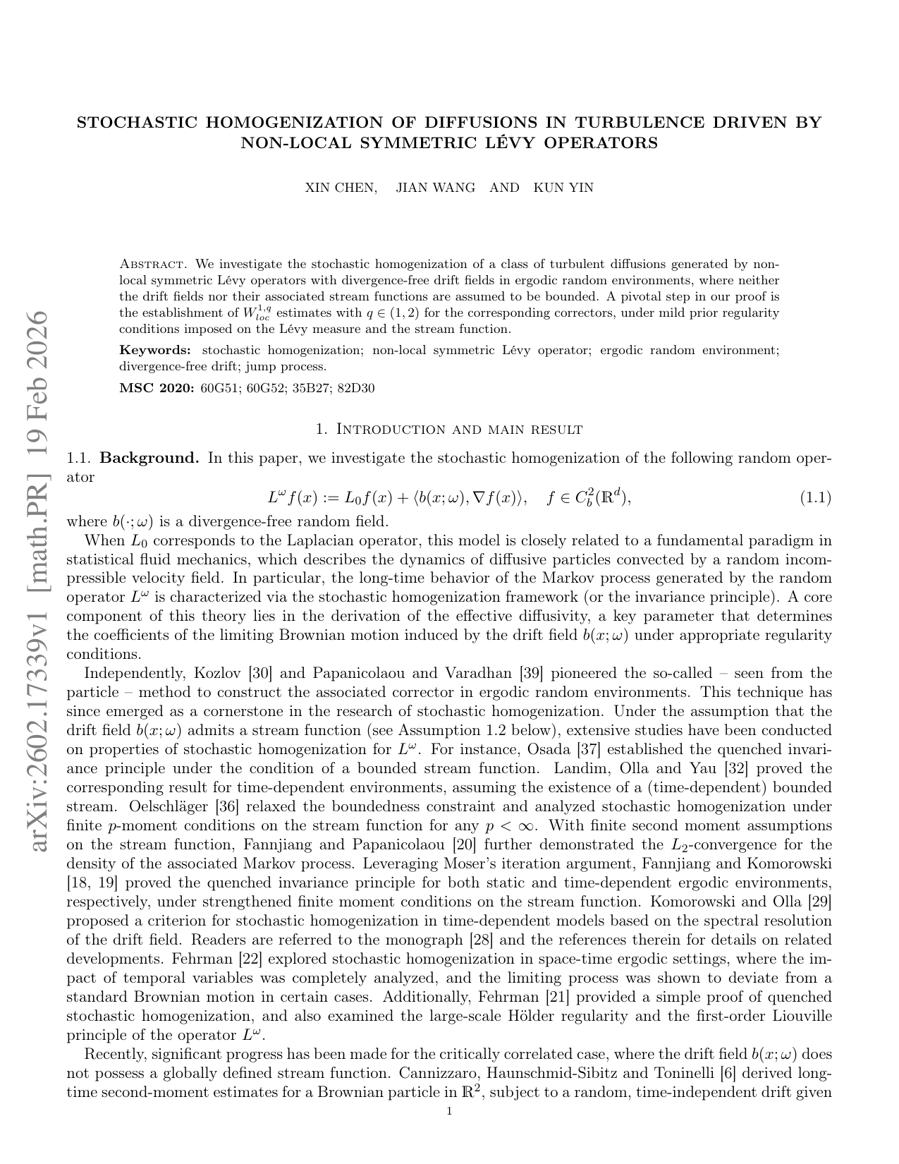 Stochastic homogenization of diffusions in turbulence driven by non-local symmetric Lévy operators