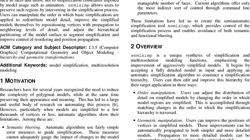 Semiautomatic simplification