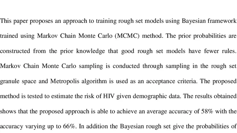 Bayesian approach to rough set