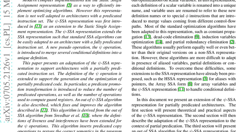 Improvements to the Psi-SSA representation