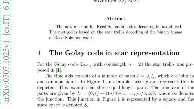 별형 트레시스 기반 레드 솔로몬 부호 디코딩