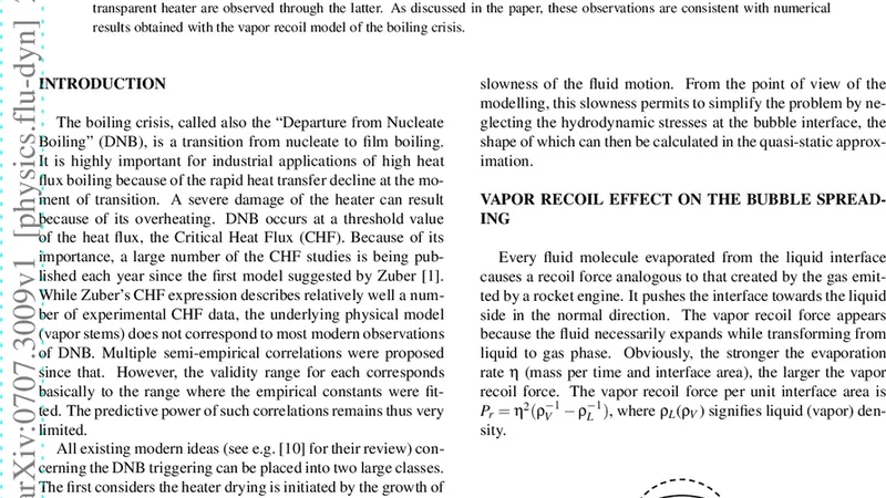 Is CHF triggered by the vapor recoil effect?
