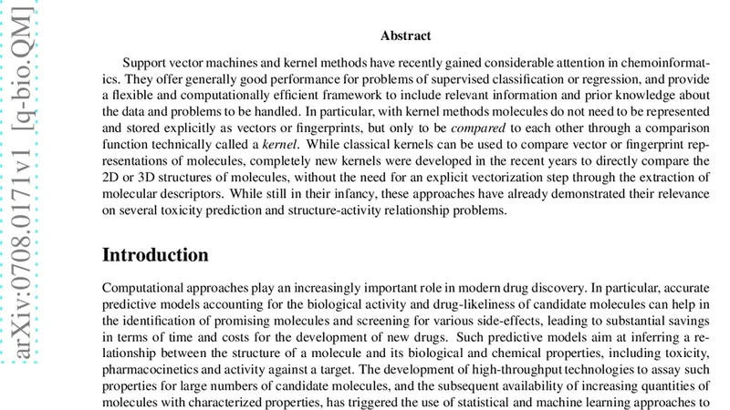 Virtual screening with support vector machines and structure kernels