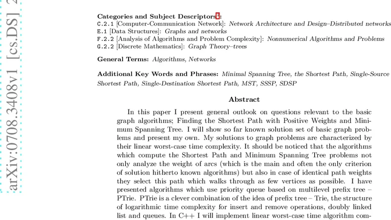 Linear Time Algorithms Based on Multilevel Prefix Tree for Finding   Shortest Path with Positive Weights and Minimum Spanning Tree in a Networks