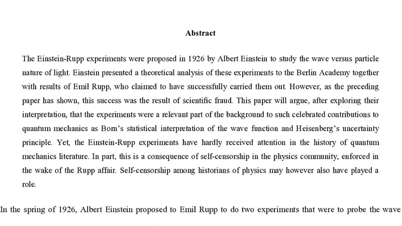 The interpretation of the Einstein-Rupp experiments and their influence   on the history of quantum mechanics
