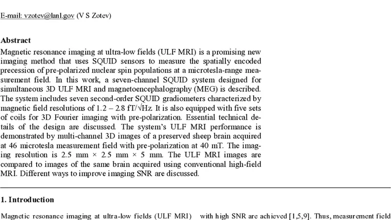 SQUID-based instrumentation for ultra-low-field MRI