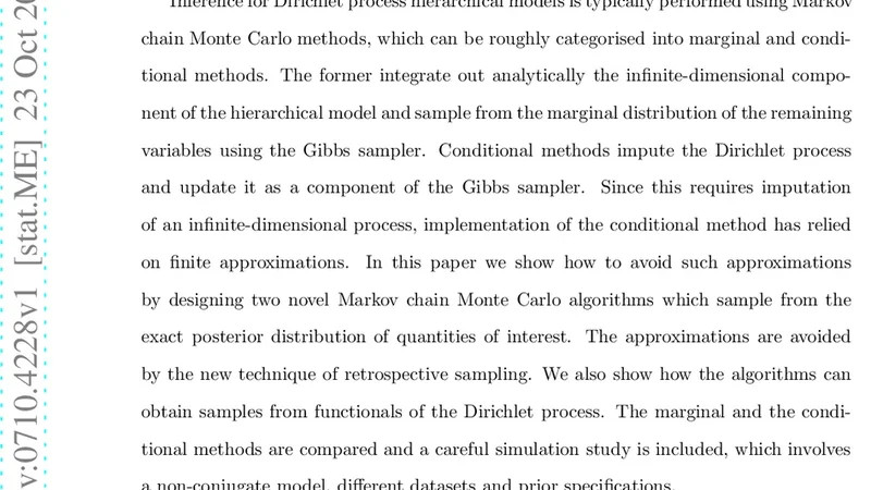 Retrospective Markov chain Monte Carlo methods for Dirichlet process   hierarchical model
