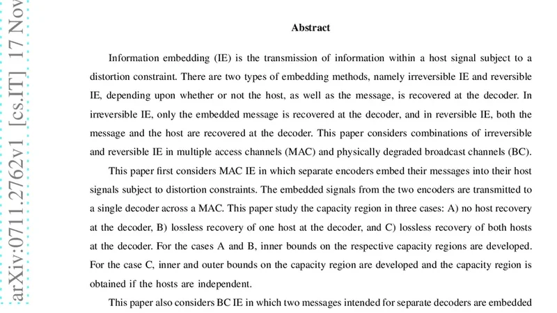 Variations on Information Embedding in Multiple Access and Broadcast   Channels
