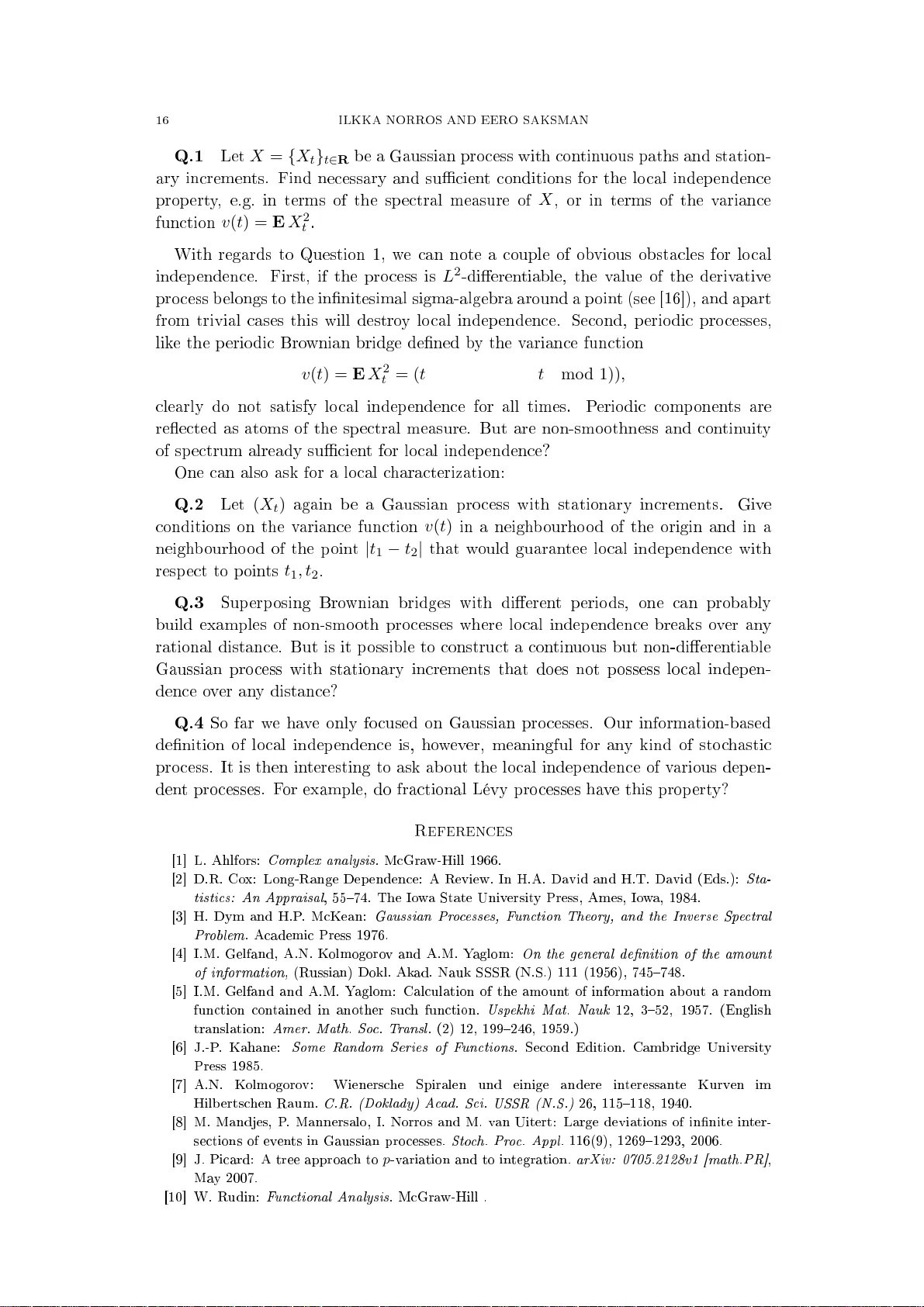 Local independence of fractional Brownian motion