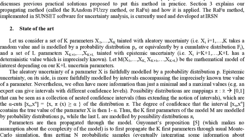 Numerical Sensitivity and Efficiency in the Treatment of Epistemic and   Aleatory Uncertainty