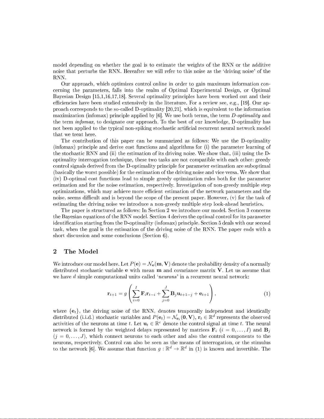 D-optimal Bayesian Interrogation for Parameter and Noise Identification   of Recurrent Neural Networks