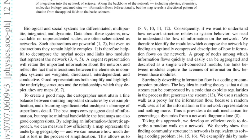 복잡계 네트워크의 무작위 보행 지도: 커뮤니티 구조를 밝히다