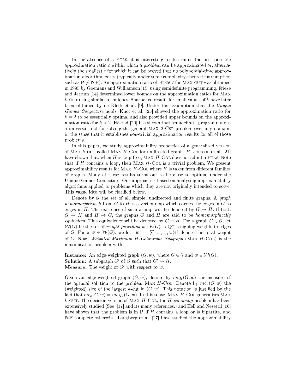 그래프 색채화 문제의 근사거리와 새로운 메트릭 구조