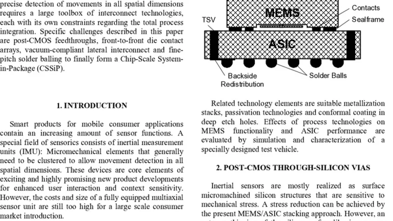 Interconnect Challenges in Highly Integrated MEMS/ASIC Subsystems