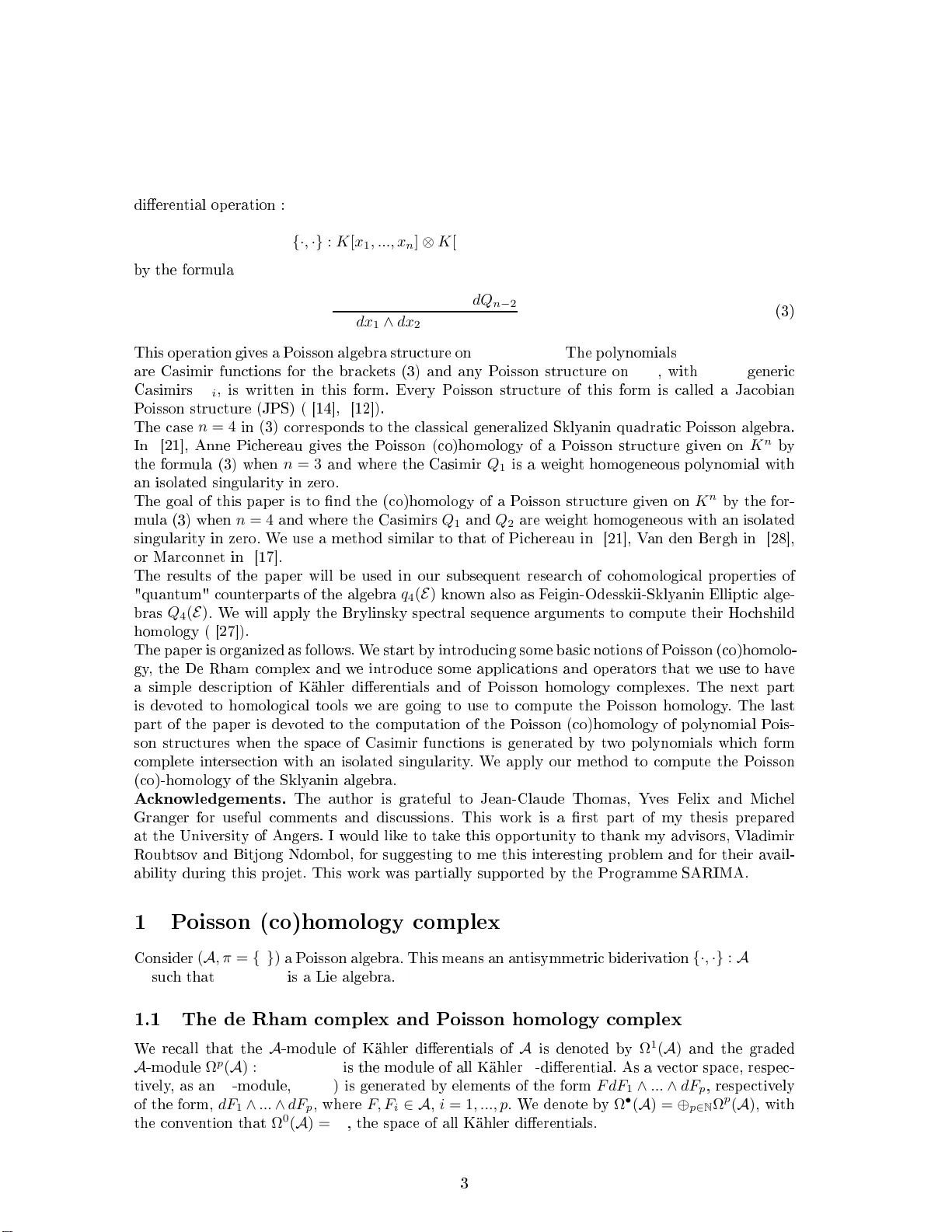 스키라닌 4차 다항 포아송 대수의 동·동조동학 완전 해석