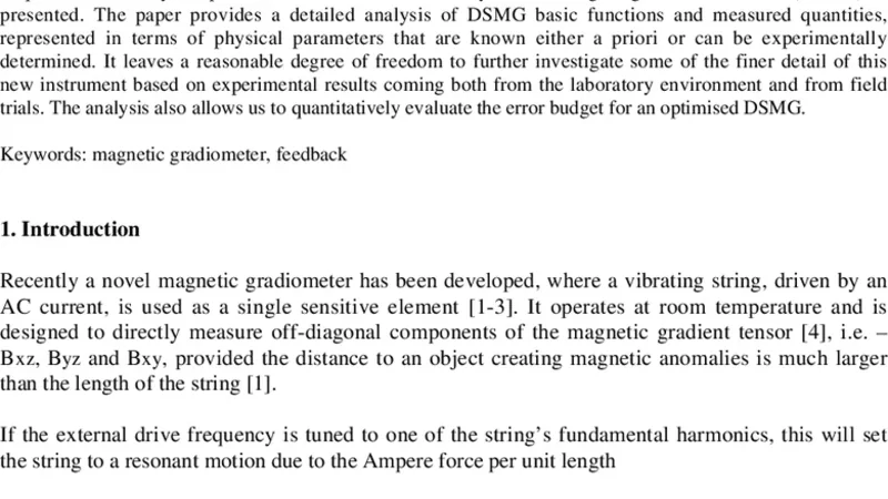 Theory of Operation of Direct String Magnetic Gradiometer with   Proportional and Integral Feedback