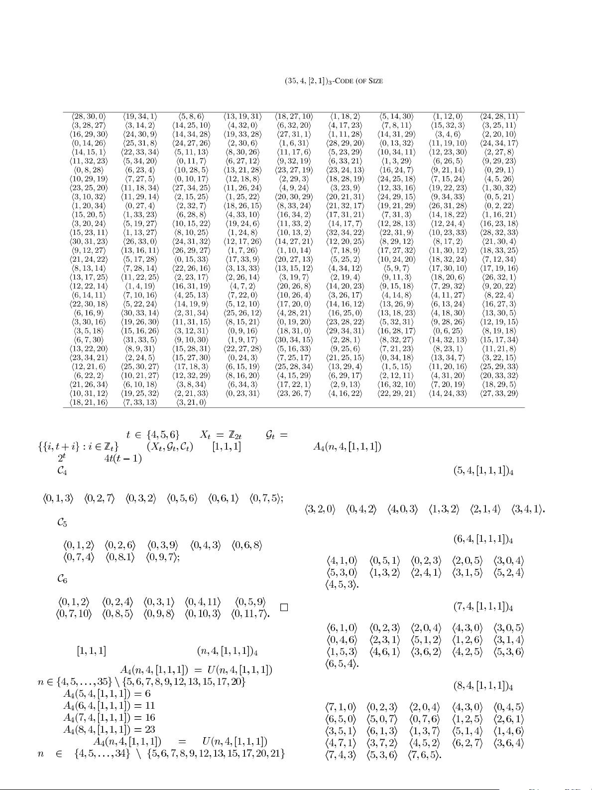 그룹 나눔 코드와 무게 3 상수 구성 코드의 최적 설계