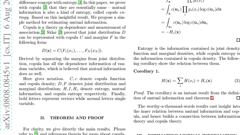 Mutual information is copula entropy
