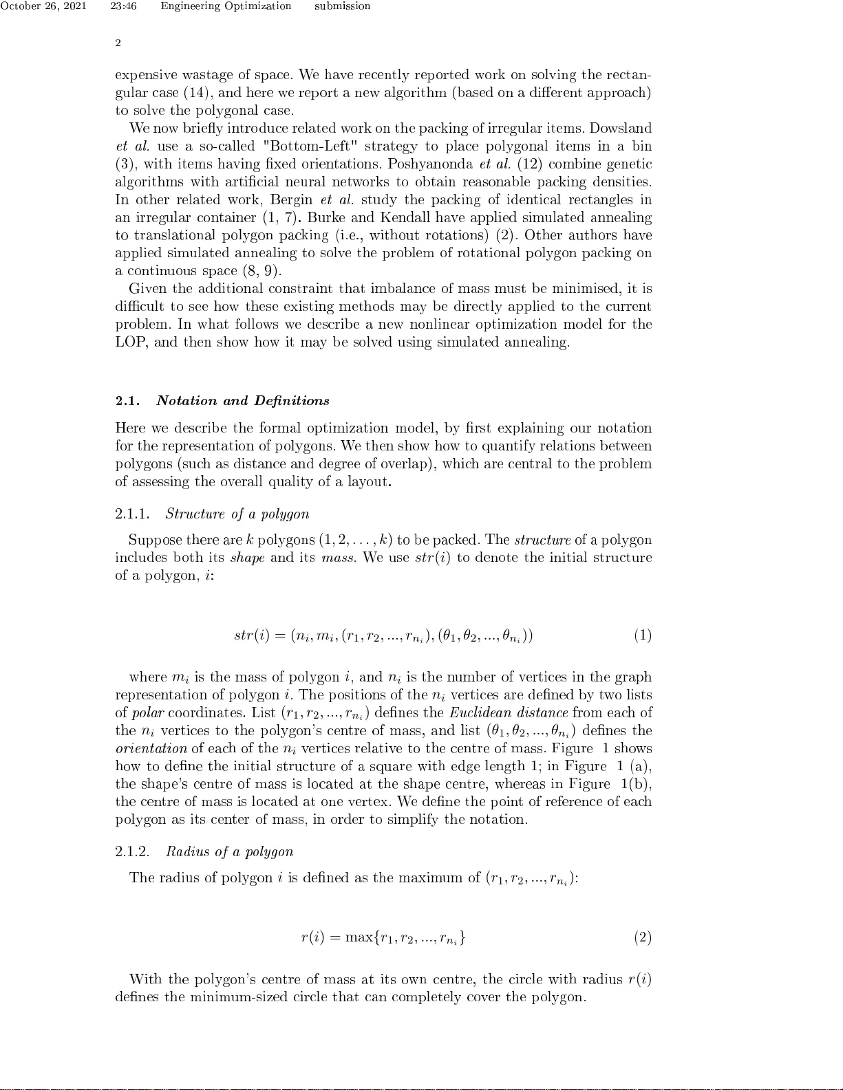 가중 다각형 포장을 위한 시뮬레이티드 어닐링 최적화 알고리즘