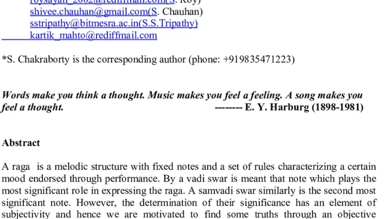 A Statistical Approach to Modeling Indian Classical Music Performance