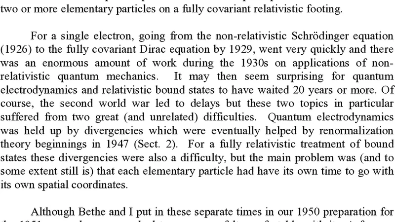 Bethe-Salpeter Equation -- The Origins