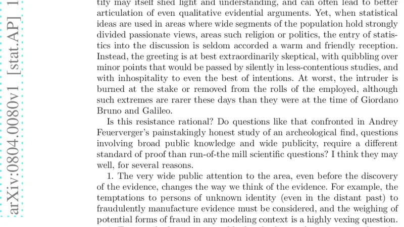 예수 가족 무덤 통계 논쟁의 핵심 정리