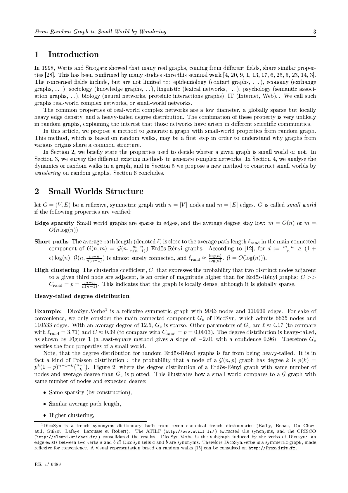 랜덤 그래프를 작은 세계로 변환하는 방랑법