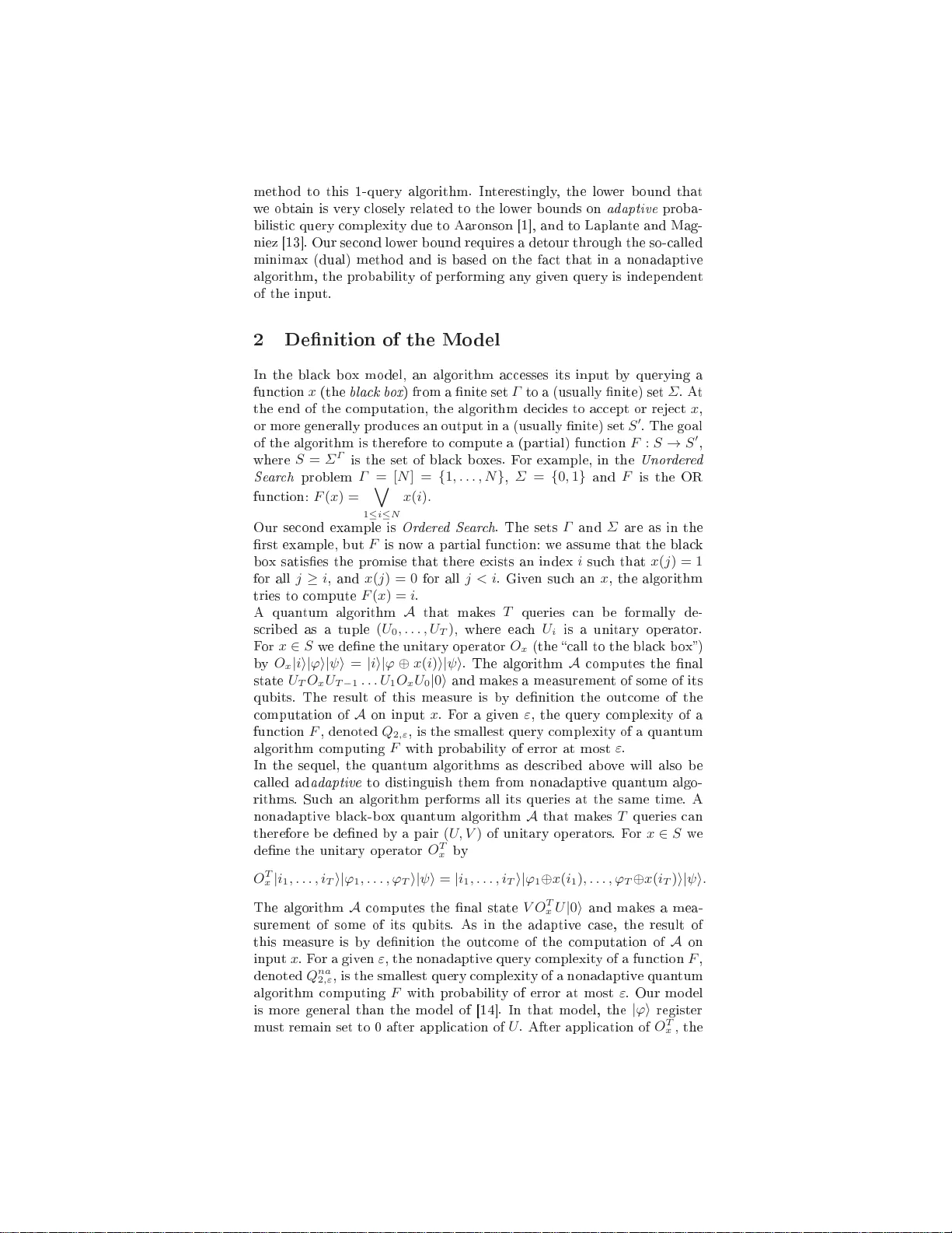 비적응 양자 알고리즘의 하한을 위한 적대적 방법