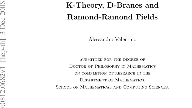 K-Theory, D-Branes and Ramond-Ramond Fields