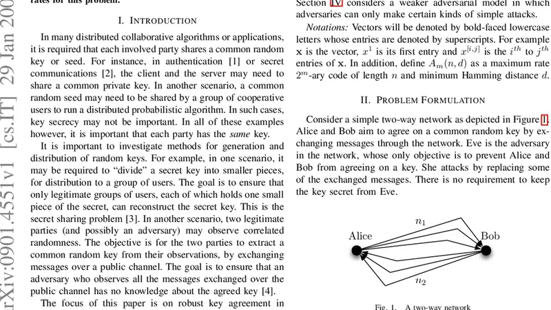 Robust Key Agreement Schemes