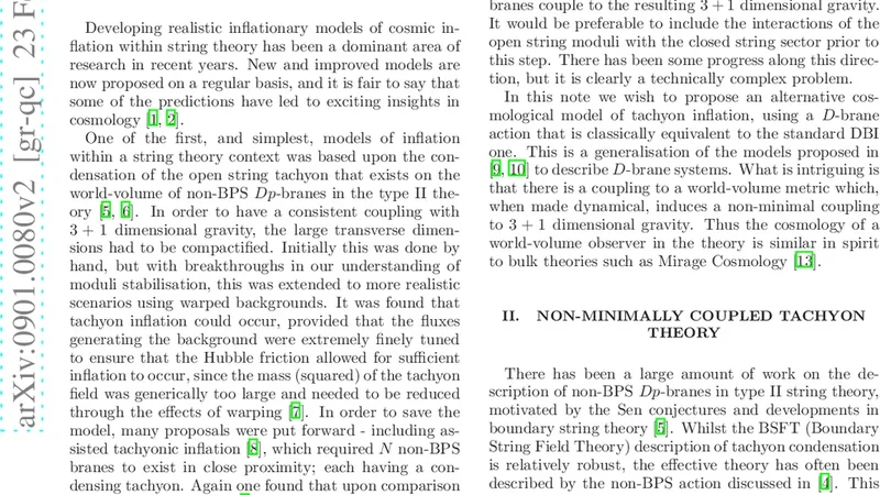 An alternative approach to tachyon cosmology