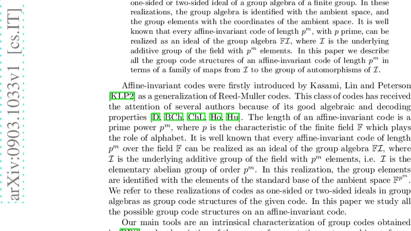Group code structures on affine-invariant codes