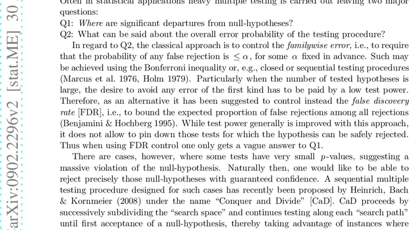 Multiple testing via successive subdivision