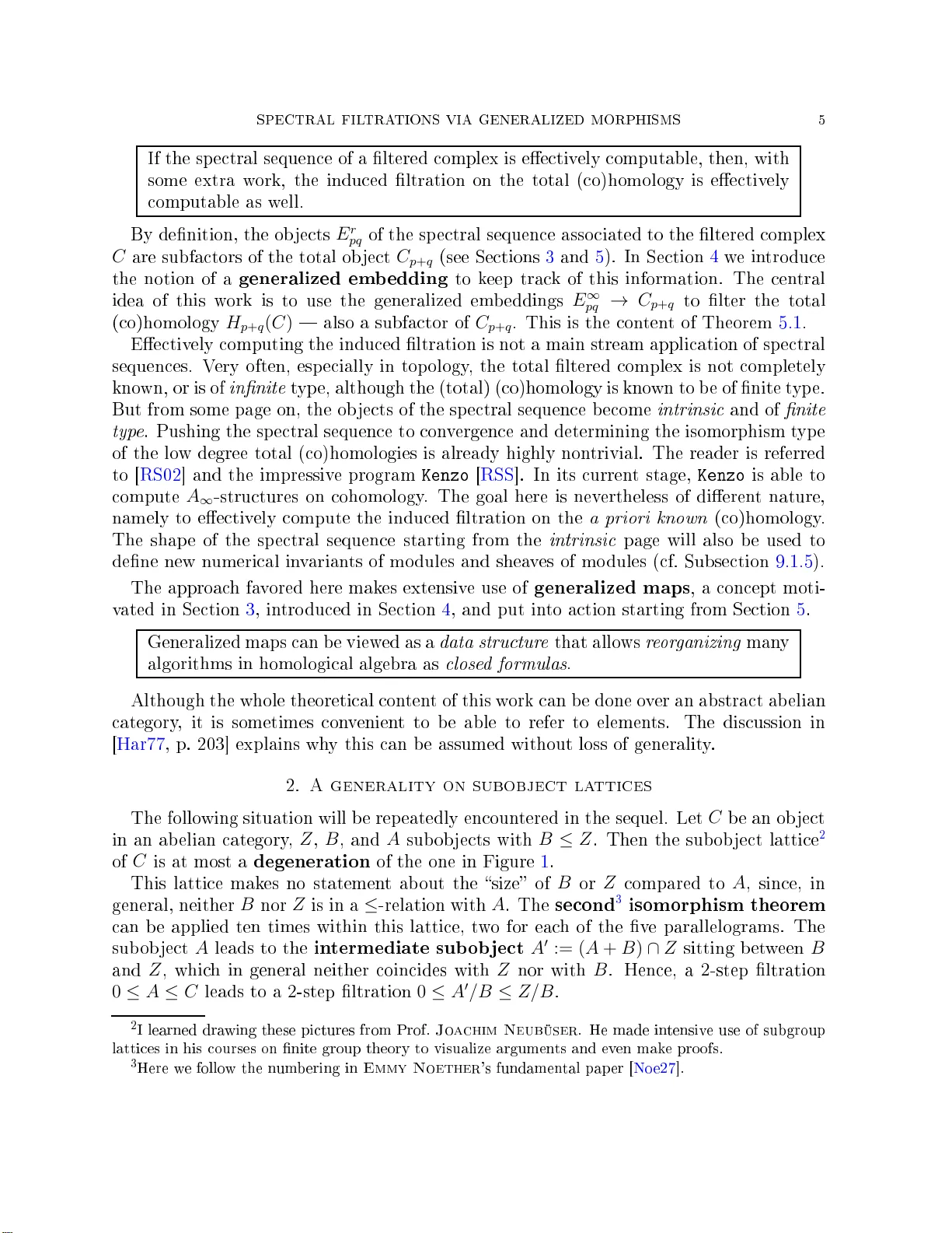Spectral Filtrations via Generalized Morphisms