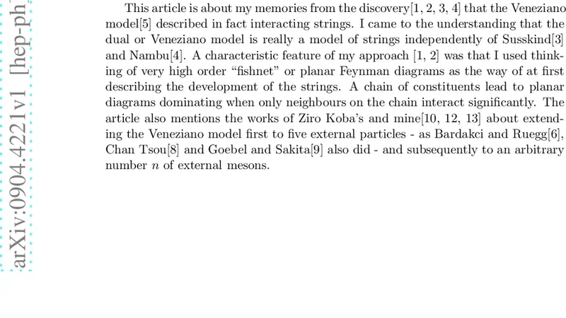 String from Veneziano model