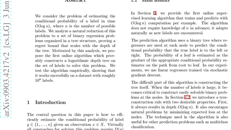 Conditional Probability Tree Estimation Analysis and Algorithms