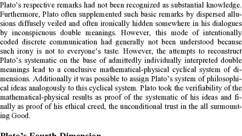 The fourth Dimension