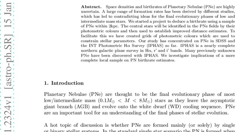 행성상성운 중심별 탐색: IPHAS와 SDSS를 통한 새로운 탄생률 추정