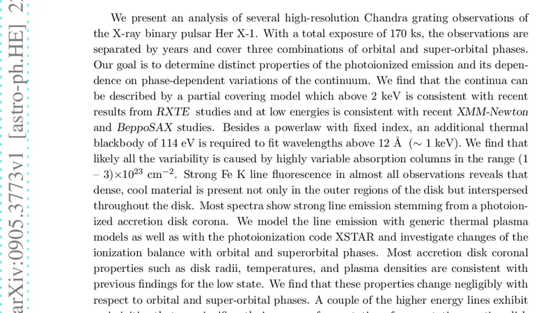 The Photoionized Accretion Disk in Her X-1