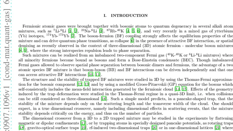 Two-dimensional boson-fermion mixtures