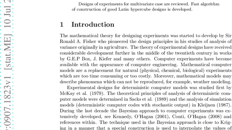 고차원 무작위 라틴 하이퍼큐브 설계 개선
